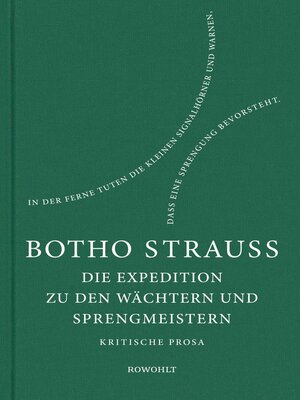 cover image of Die Expedition zu den Wächtern u. Sprengmeistern